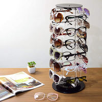 Présentoir de lunettes de soleil en acrylique rotatif Organisateur de lunettes et support de magasin de détail pour la maison ou le bureau