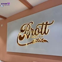 Lettres d'entreprise lumineuses en métal sur mesure, enseigne rétroéclairée par LED en acier inoxydable, logo de marque personnalisable pour salon, boutique