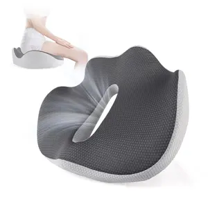 Conforto respirável memória antiderrapante espuma apoio almofada cadeira ortopédica pad alívio de pressão almofada do assento