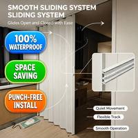 Porte coulissante pliante professionnelle en PVC imperméable pour salle de bain, salon, bureau, usage extérieur - Porte accordéon
