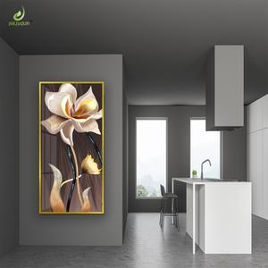 Tableaux suspendus décoratifs haut de gamme en porcelaine cristalline scintillante avec éclairage LED pour salon de luxe, peinture à l'huile - Product Image 3