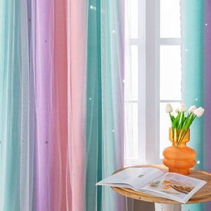 Decorazioni per la casa <span class=keywords><strong>tende</strong></span> per ragazze rosa viola blu stella principessa a tema <span class=keywords><strong>tende</strong></span> oscuranti per camera da letto per bambini - Product Image 2