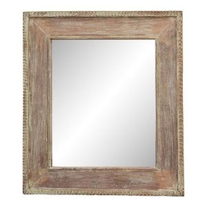 Rustic Wooden <b>Square</b> Wall <b>Mirror</b> Framed Handmade Home Decor - Product Image 1