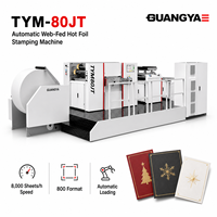 Máquina de Estampagem a Quente com Alimentação por Rolo Precision TYM-80JT 800mm para Acabamento de Cartões de Saudação, Convites e Cartões Postais Premium 8000s/h