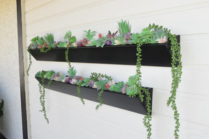 Maceta suculenta larga y moderna para jardín interior y exterior, caja suculenta, maceta <span class=keywords><strong>de</strong></span> pared <span class=keywords><strong>de</strong></span> <span class=keywords><strong>madera</strong></span> Extra larga, 202407 - Product Image 5