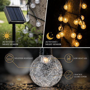 Guirnalda de Luces <span class=keywords><strong>Solares</strong></span> con Efecto Craquelado, de 30 a 300 LED, para Decoración de Exteriores - Product Image 4