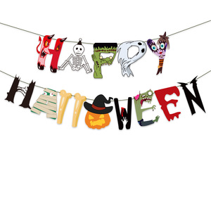New Halloween <b>Balloon</b> Cake and Banner Set Halloween Pumpkin Zombie Skull Party <b>Decoration</b> - Product Image 6
