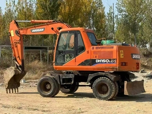 Excavadora de ruedas DOOSAN DH 150 150W-7 usada, excavadora de cadenas DOOSAN150W DH150W DH150W-7 de segunda mano con motor coreano - Product Image 4