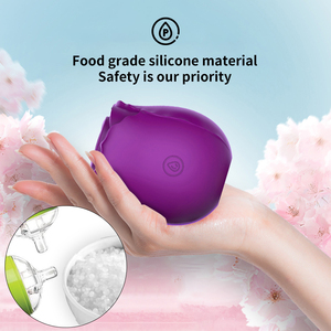 Silicone ABS Material <strong>Small</strong> Trumpet Flower Vibrator with 7 Freq Suction USB Mag Charging Waterproof Rose Vibrator Sexy Toys - Product Image 4