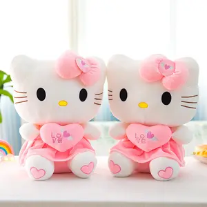 Best Selling Cute Soft Anime Figure Hello KT Dolls Famous Character Kitty Cartoon Plush Toys Gift For Girls