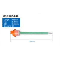 MFQ05-24 2K Cartouche Pointe de mélange en plastique Double seringue 10:1 Cartouche acrylique en deux parties Adhésif Quadrate Buses de mélange statiques