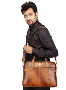 <b>Laptop</b> Messenger Cross Body Genuine Leather Waterproof Bag Engrave Design Fashionable Handmade Customizable Size Durable Daily - Product Image 5