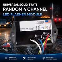 Pengontrol Lampu Strobo LED 7 Pola Kedip Modul Flasher LED Acak Solid State 12V Universal untuk Mobil Truk Trailer RV Bus