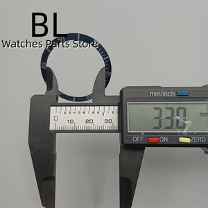 BLIGER <span class=keywords><strong>lunette</strong></span> en aluminium 33mm * 39.5mm <span class=keywords><strong>Vintage</strong></span> noir bleu foncé or index temps marques adaptées pour 41mm boîtier de montre pour hommes différentes couleurs - Product Image 2