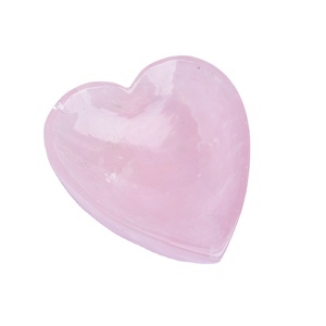 Cuencos <span class=keywords><strong>de</strong></span> cristal natural tallados a mano, tazón <span class=keywords><strong>de</strong></span> cuarzo <span class=keywords><strong>rosa</strong></span> en forma <span class=keywords><strong>de</strong></span> corazón para decoración, venta al por mayor - Product Image 1