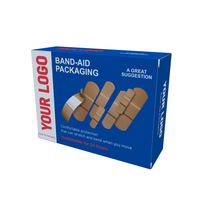 Boîte d'emballage personnalisée pour pansements, vente en gros, boîte d'emballage pour soins personnels, boîte pliable pour pansements, boîte d'emballage en papier médical