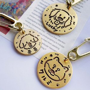 Tính năng độc đáo <span class=keywords><strong>Pet</strong></span> Quà Tặng Brass Dog <span class=keywords><strong>Tag</strong></span> tùy chỉnh tiquette de Chien cao cấp 2 mét rắn brass <span class=keywords><strong>Pet</strong></span> <span class=keywords><strong>tag</strong></span> - Product Image 1