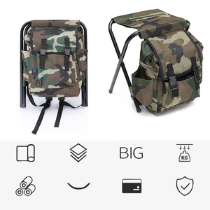 2022 Fishing Chair Bag Outdoor Portable Folding Stool <b>Backpack</b> Fishing Tackle High Strength Large Capacity <b>Foldable</b> Bag - Product Image 4