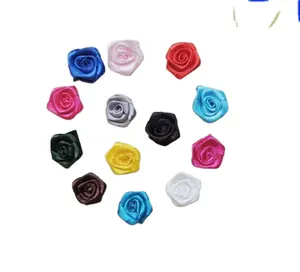 Grosir Pita Satin Bunga Pakaian Dalam Mini Satin Bunga Mawar Dekorasi Pita Satin Bunga Mawar