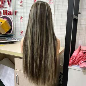 Perruques lisses naturelles de qualité supérieure Vente en gros Extensions de cheveux humains Cheveux bruts Un donneur - Product Image 4