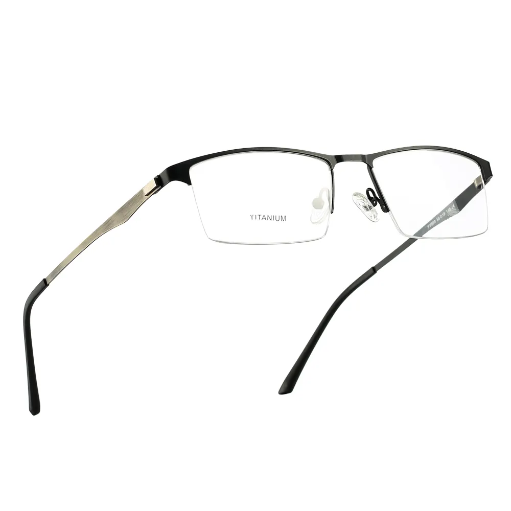 Mode Herren Brillen fassungen Optische Brillen Rahmen für Herren Square Titanium Halfr Metall brillen Myopia Brillen