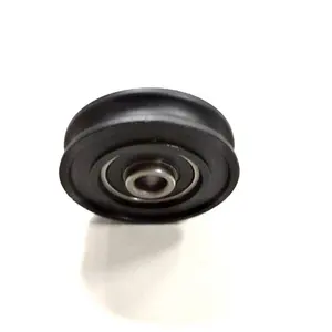 Bearing gate wheel furniture roller 45mm wheel 6000zz sliding U groove roller guide wheel nylon plastic pulley with ball bearing