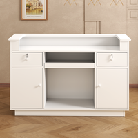 Bureau de réception commercial rectangulaire en bois, style crème, petit et simple, personnalisé, marque GUANKAI, pour magasin de vêtements, supermarché