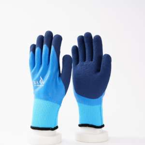 Düşük adedi su geçirmez sıcak kış eldiven inşaat için kauçuk eldiven lateks daldırma polar astar termal koruma eldiven buz kar - Product Image 6