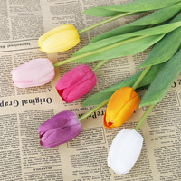 Buket Tulip Karet Premium Wet Touch Lembut, Seperti Asli, Sentuhan Realistis, Rangkaian Bunga Mewah untuk Hari Valentine