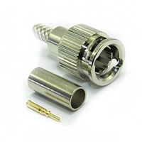 Conector Macho Mini BNC de Latón RF para CCTV de Alta Calidad