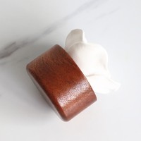 Diffuseur de parfum d'ambiance en cire parfumée à base de bois, fait main, en porcelaine, avec fleurs en céramique, pour la maison