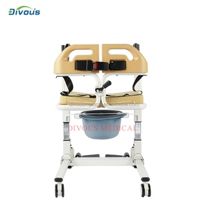Silla de Ruedas Ajustable con Ruedas Silenciosas para Cuidado en el Hogar, con Función de Transferencia de Pacientes y Elevación para Baño y Ducha - Product Image 4