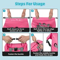 Sac étanche en cuir 25L OEM/ODM avec fermeture auto-agrippante pour planches à pagaie, planches de surf et accessoires de navigation