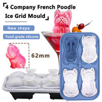 Moule à glaçons en silicone platine pour cocktails, bac à glaçons de qualité alimentaire, boîte à glaçons sphériques