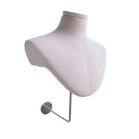 Buste de mannequin en lin pour bijoux, à fixer au mur ou sur un support de table, pour la présentation de colliers pour femmes