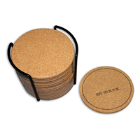 Sous-verres promotionnels personnalisés avec logo d'usine, sous-verres en liège écologiques, sous-verres ronds en liège pour boissons