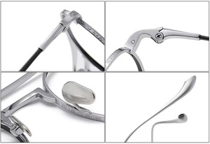 Osicare M3077 di lusso di marca <span class=keywords><strong>Vintage</strong></span> occhiali ottici a doppio ponte lato in ottone <span class=keywords><strong>Cornice</strong></span> <span class=keywords><strong>Cornice</strong></span> di Design in titanio occhiali in vetro cornici - Product Image 4