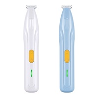 Tondeuse à poils pour animaux de compagnie en ABS à LED, 2 vitesses, lame de 18 mm, rechargeable par Type-C, pour toilettage des pattes de chiens et chats