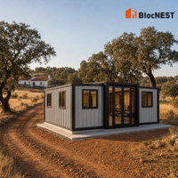 BlocNEST Maison Conteneur de Luxe Extensible, Kit de Maison Modulaire Préfabriquée en Acier pour Résidence Familiale, Camping et Vacances