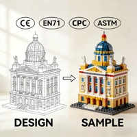 Set de Bloques de Construcción de Plástico Personalizados DIY de Lugares Emblemáticos Famosos para Regalo Creativo y Exhibición Coleccionable