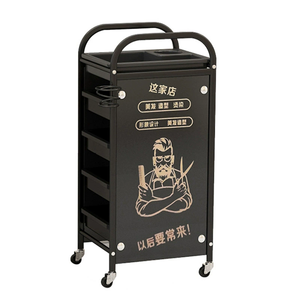 Chariot de Salon de Coiffure Démontable en Gros, Chariot d'Assistant de Coiffeur Doré avec Roues Universelles Anti-emmêlement pour Cheveux - Product Image 6