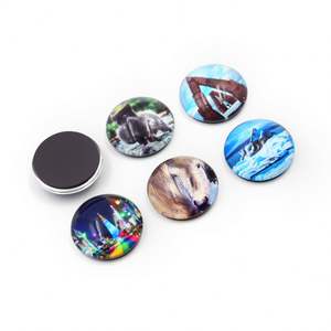 Customised Crystal Refrigerator 3D Clear <b>Round</b> Glass <b>Magnet</b> Sublimation <b>Magnets</b> for Fridge <b>Round</b> Crystal - Product Image 1
