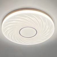 Plafonnier LED Moderne Rond à Montage en Saillie 24W 18W 13W 9W 6W avec Télécommande et Cache en Acrylique pour Salon