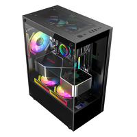 Boîtier d'ordinateur MATX et tours en verre trempé tour moyenne personnalisé Boîtier d'ordinateur Boîtier de jeu Étui Micro Atx Étui pour PC avec ventilateurs
