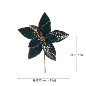 Guirlande de Noël Réutilisable Écologique en Velours Scintillant avec Paillettes, Décorations de Sapin de Noël Artificielles Réalistes de Luxe - Product Image 6