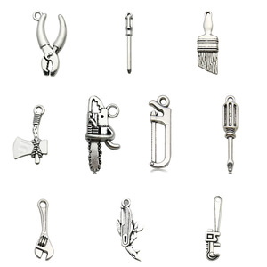 Colgante de herramienta de aleación de plata antigua con formas mixtas para accesorios de joyería DIY - Product Image 5