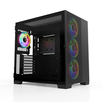 SAMA-funda de vidrio templado para radiador atx de 360mm para ordenador, caja de malla de vidrio de doble cara para juegos de pc, OEM