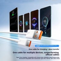 Kabel Data pengisian daya cepat, kabel Usb Data pengisian daya Super cepat TPE 1M 6A usb-c tembaga murni PD Tipe C 67W 120W untuk Huawei