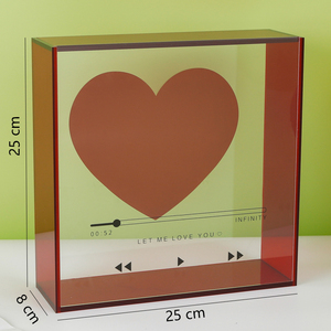 Regalo de moda Rosa preservada en caja acrílica para Navidad Día de San Valentín para novia Esposa - Product Image 1