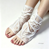 Chaussettes de soin des pieds à doigts détachables pour les amateurs de pédicure, pieds secs, talons, spa à domicile, hydratation et réparation